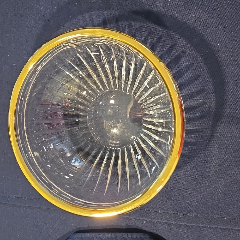 Waterford Crystal Marquis Hanover Gold Dish